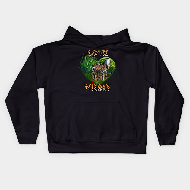 Love Wildly Kids Hoodie by ImpArtbyTorg